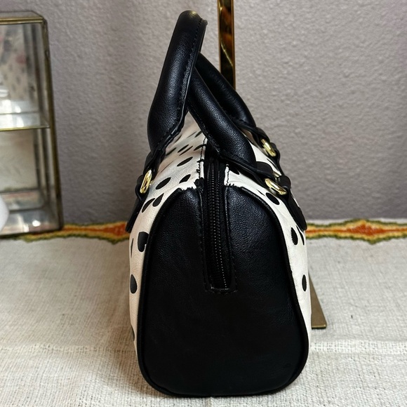Betsey Johnson Black & White Heart Polka Dot Mini Handbag​ - Picture 2 of 6
